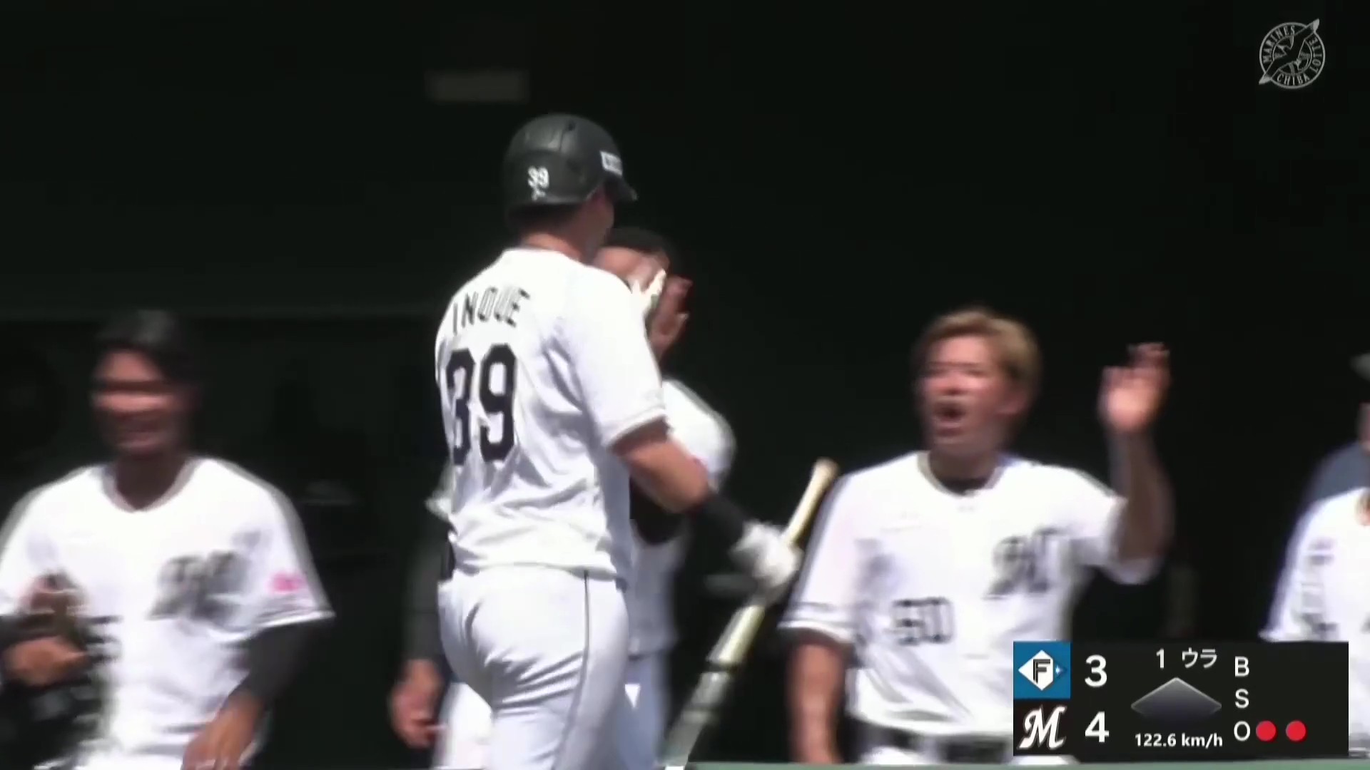 【ファーム】逆方向へ!! マリーンズ・井上 広大 右中間へ逆転2ランホームランを放つ!! 2026年4月11日 千葉ロッテマリーンズ 対 北海道日本ハムファイターズ