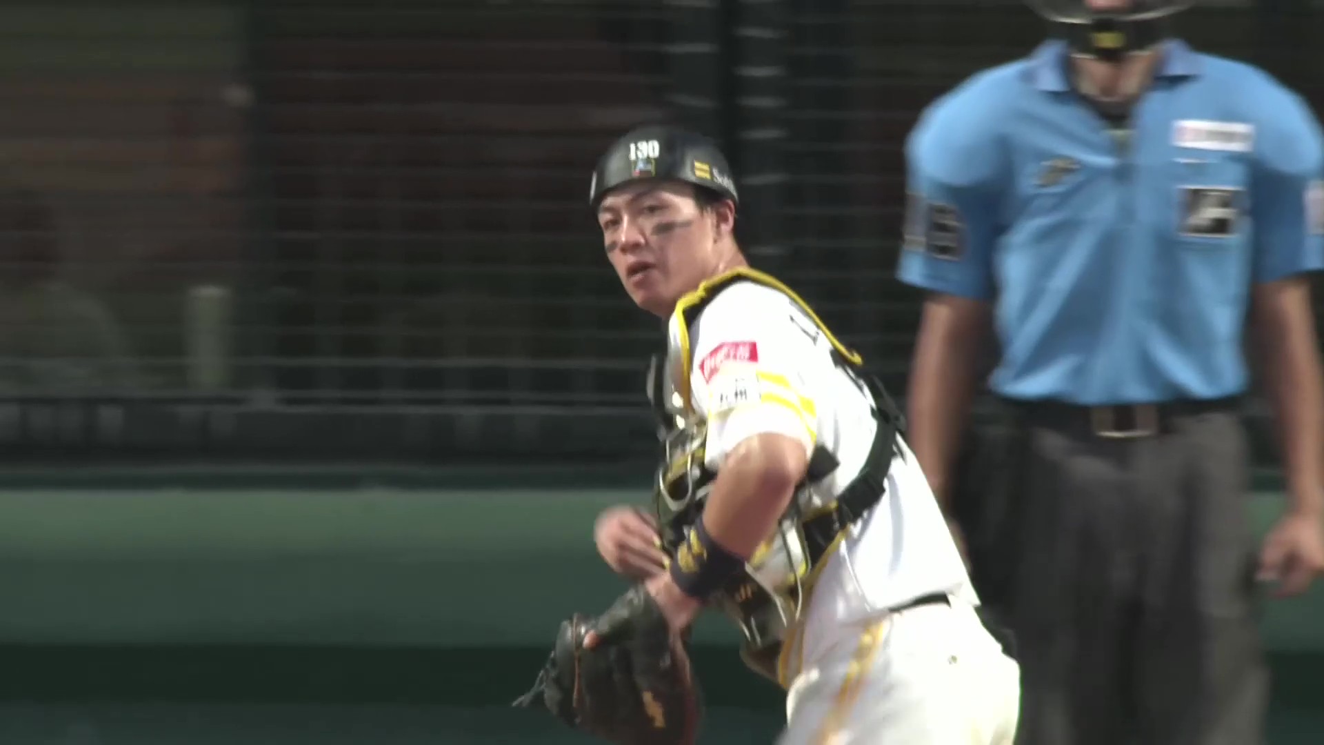 【ファーム】完璧なスローイング!! ホークス・牧原巧汰 素早く正確な送球で盗塁を阻止!! 2026年7月4日 福岡ソフトバンクホークス 対 阪神タイガース