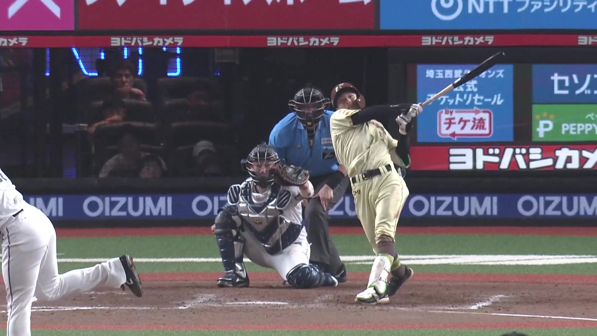 【9回表】高めを引っ張った!! ファイターズ・奈良間大己 追加点となるソロホームラン!! 2026年6月28日 埼玉西武ライオンズ 対 北海道日本ハムファイターズ