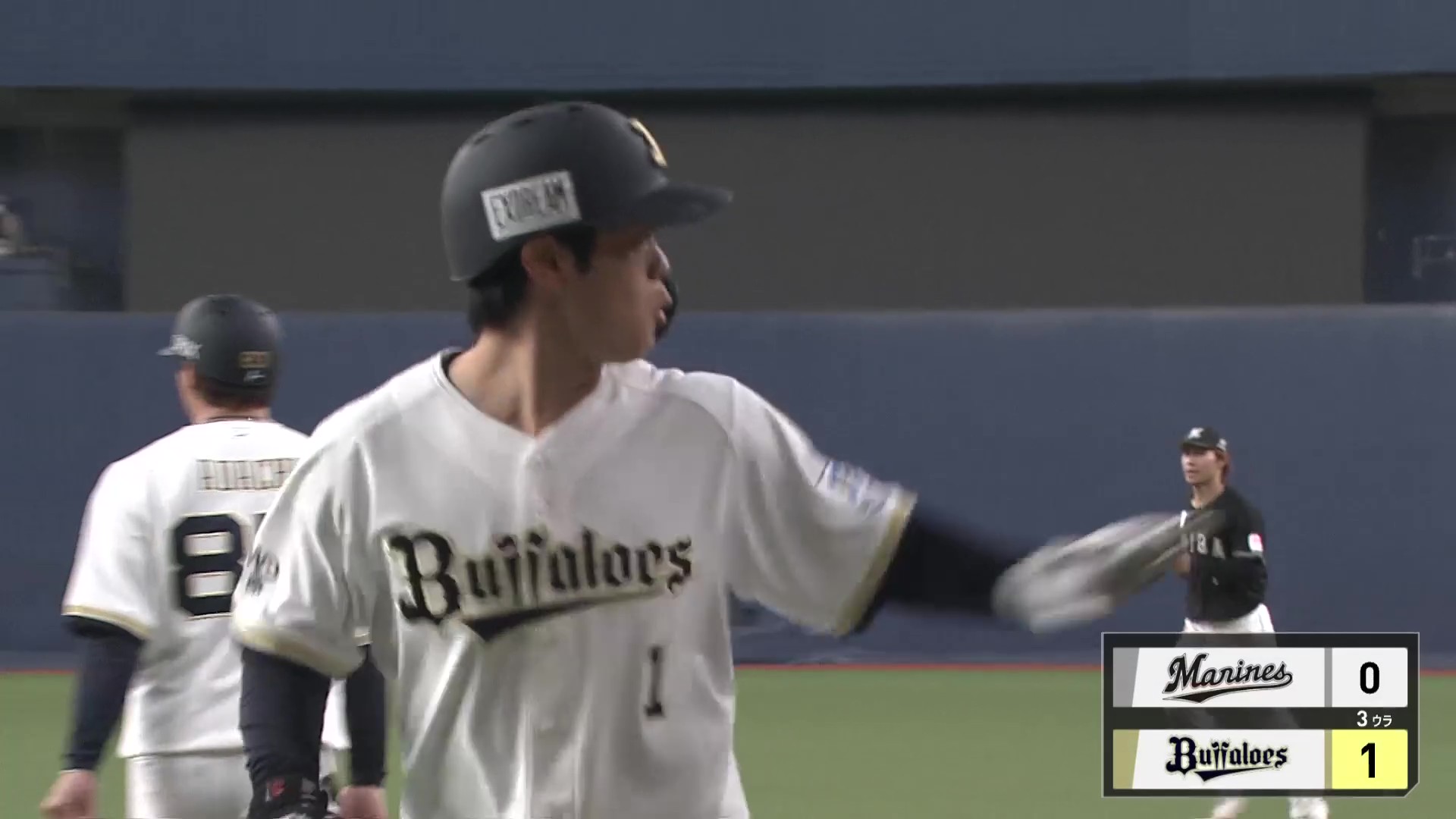 【3回裏】バファローズ・太田椋 ライトへ弾き返し先制タイムリー!! マリーンズ・藤原恭大も好返球を見せる!! 2026年4月9日 オリックス・バファローズ 対 千葉ロッテマリーンズ