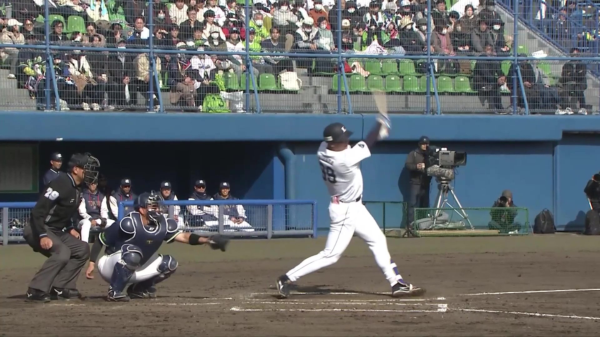 【7回裏】期待の若獅子!! ライオンズ・村田怜音 外野の頭を越えるタイムリーヒットを放つ!! 2026年3月7日 埼玉西武ライオンズ 対 東京ヤクルトスワローズ