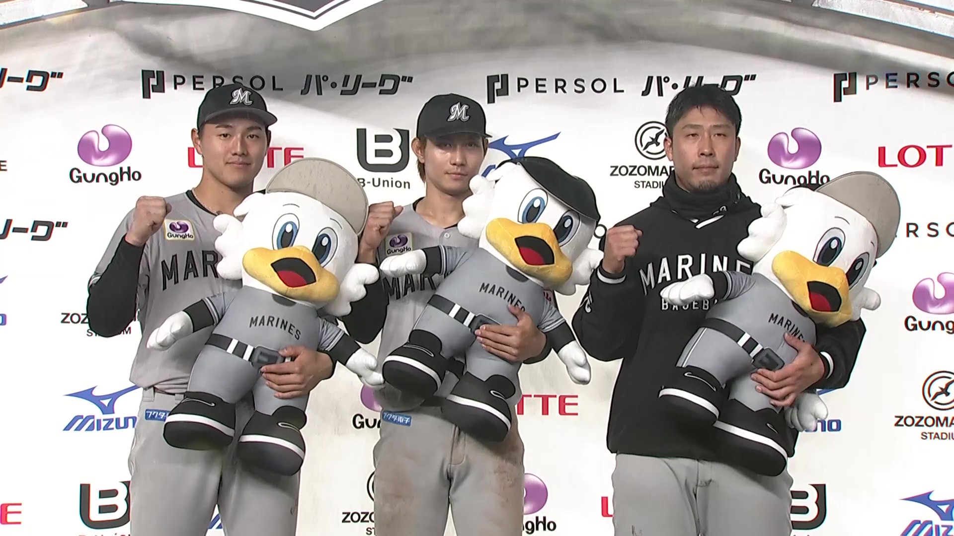 マリーンズ・八木彬投手・藤原恭大選手・西川史礁選手ヒーローインタビュー 4月15日 千葉ロッテマリーンズ 対 北海道日本ハムファイターズ