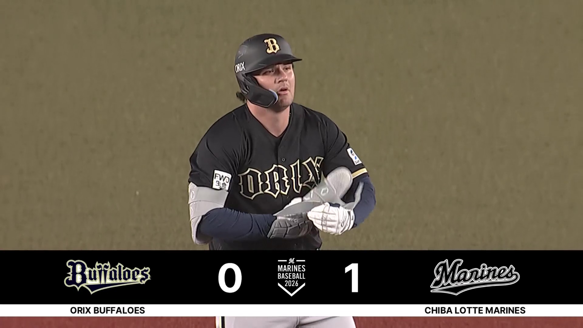 【3回表】2試合連続タイムリー!! バファローズ・シーモア センターの頭を越す2ベースで同点に追いつく!! 2026年4月22日 千葉ロッテマリーンズ 対 オリックス・バファローズ