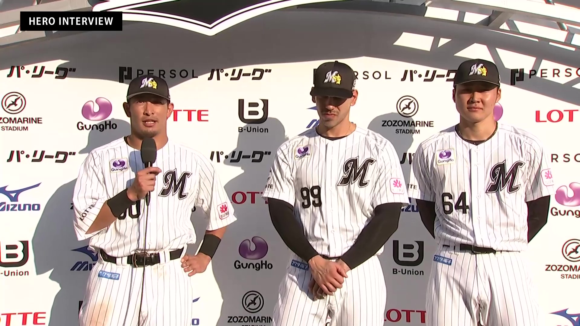 マリーンズ・廣池康志郎投手・ソト選手・池田来翔選手ヒーローインタビュー 5月17日 千葉ロッテマリーンズ 対 オリックス・バファローズ