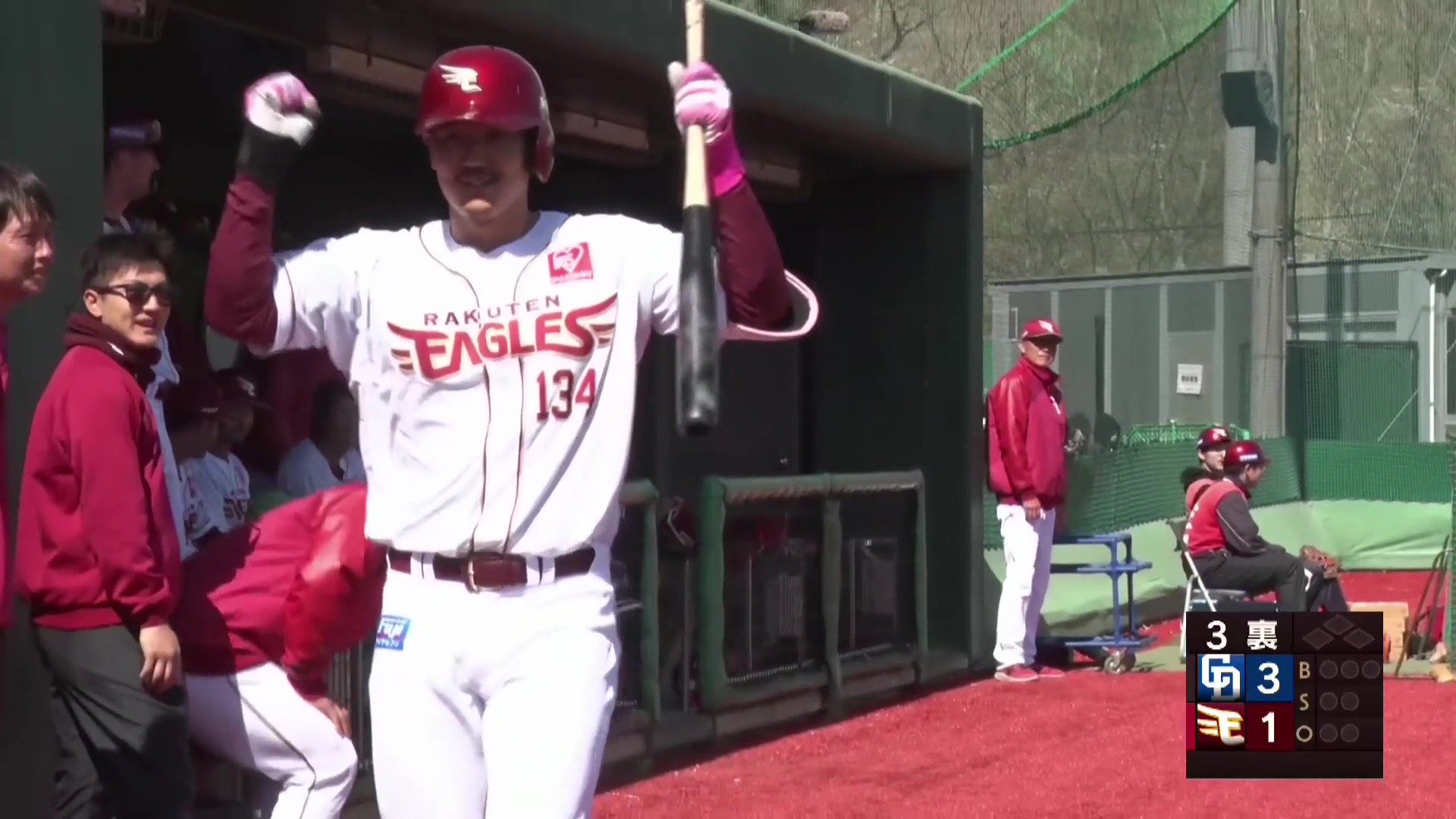 【ファーム】公式戦初ホームラン!! イーグルス・金子京介 左中間へ反撃の一発!! 2026年4月12日 東北楽天ゴールデンイーグルス 対 中日ドラゴンズ