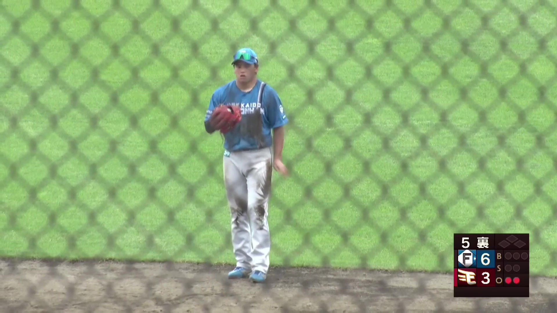 【ファーム】好守で魅せる!! ファイターズ・常谷拓輝 二遊間へのライナーに飛び込んでキャッチ!! 2026年7月11日 東北楽天ゴールデンイーグルス 対 北海道日本ハムファイターズ