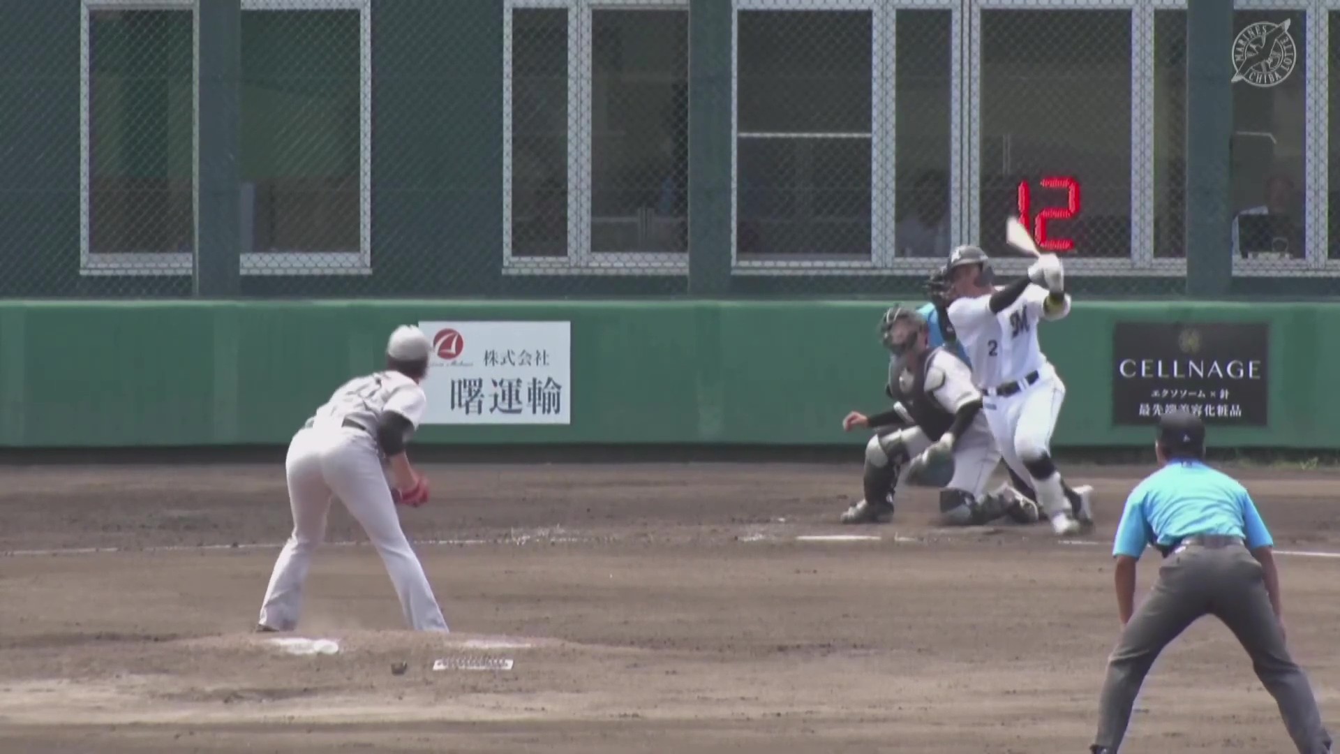 【ファーム】勝負強さを見せる!! マリーンズ・松川虎生 右中間への2点タイムリーヒットで逆転!! 2026年7月11日 千葉ロッテマリーンズ 対 ハヤテベンチャーズ静岡