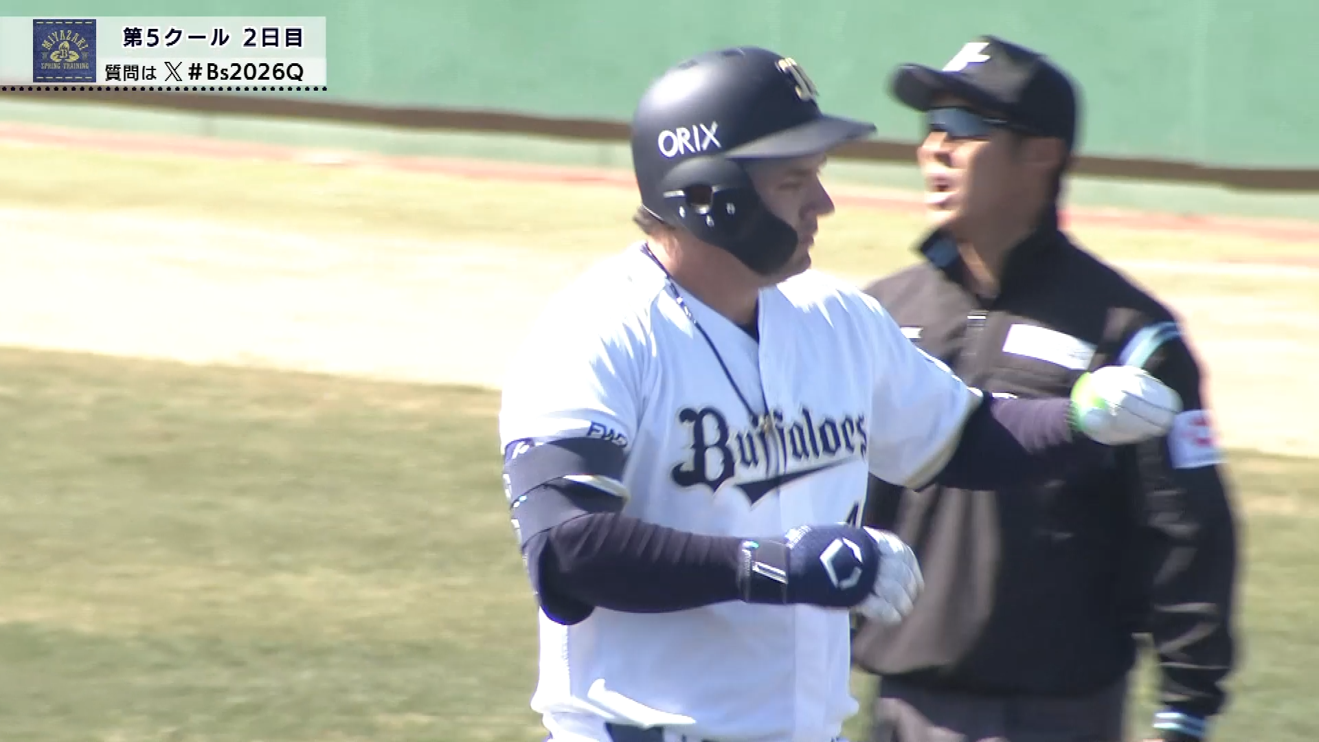 【春季キャンプ】バファローズ新外国人・シーモアが紅白戦で好機を拡げるヒットを放つ!! 2026年2月18日 オリックス・バファローズ