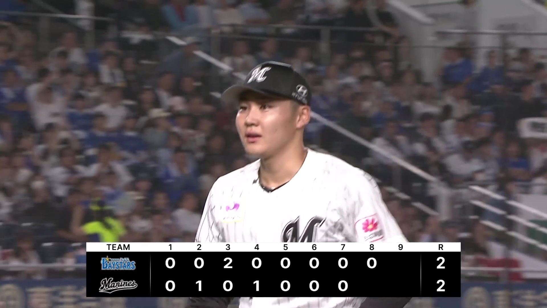 【8回表】最後は空振り三振!! マリーンズ・廣池康志郎 自己最長8回113球の熱投!! 2026年6月12日 千葉ロッテマリーンズ 対 横浜DeNAベイスターズ