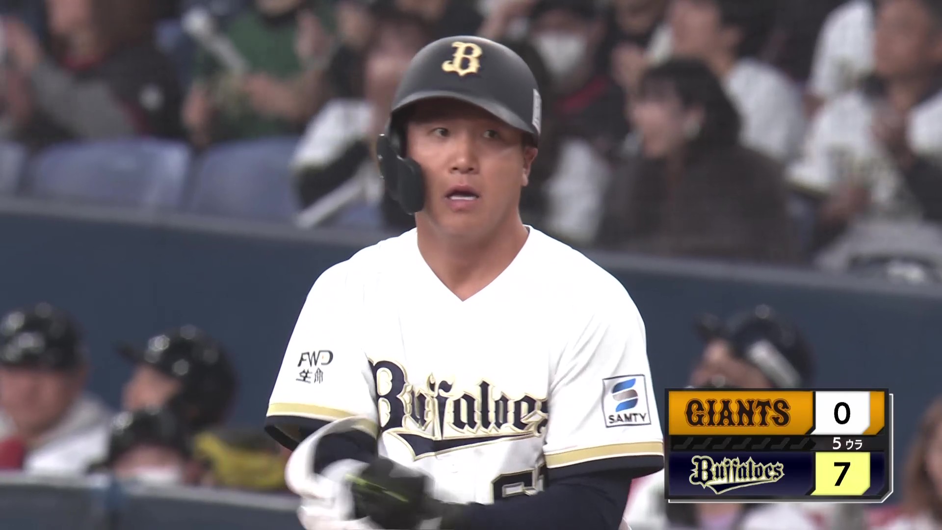 【5回裏】変化球を巧く捌いた!! バファローズ・平沼翔太 移籍後オープン戦で初打点!! 2026年3月7日 オリックス・バファローズ 対 読売ジャイアンツ