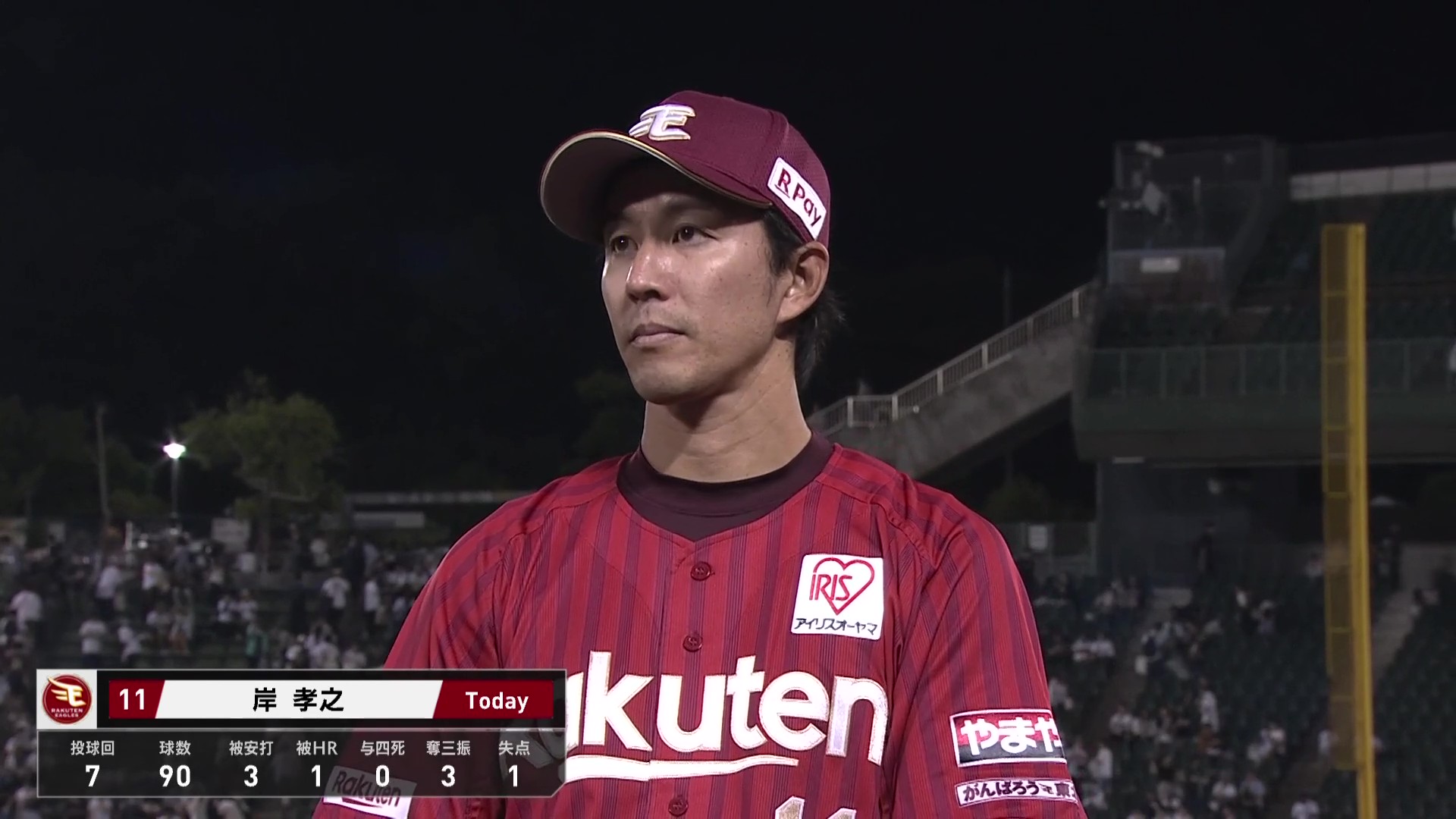 イーグルス・岸孝之投手ヒーローインタビュー 6月27日 オリックス・バファローズ 対 東北楽天ゴールデンイーグルス