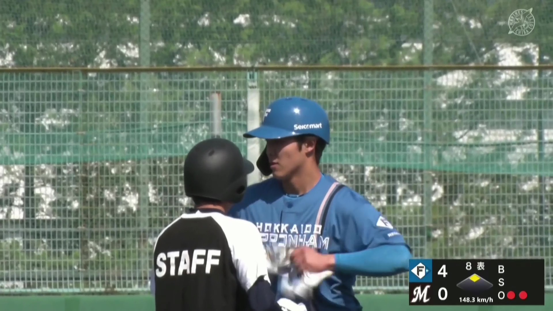 【ファーム】追撃の一打!! ファイターズ・柴田獅子 フェンス直撃のタイムリー2ベースで追加点!! 2026年4月12日 千葉ロッテマリーンズ 対 北海道日本ハムファイターズ