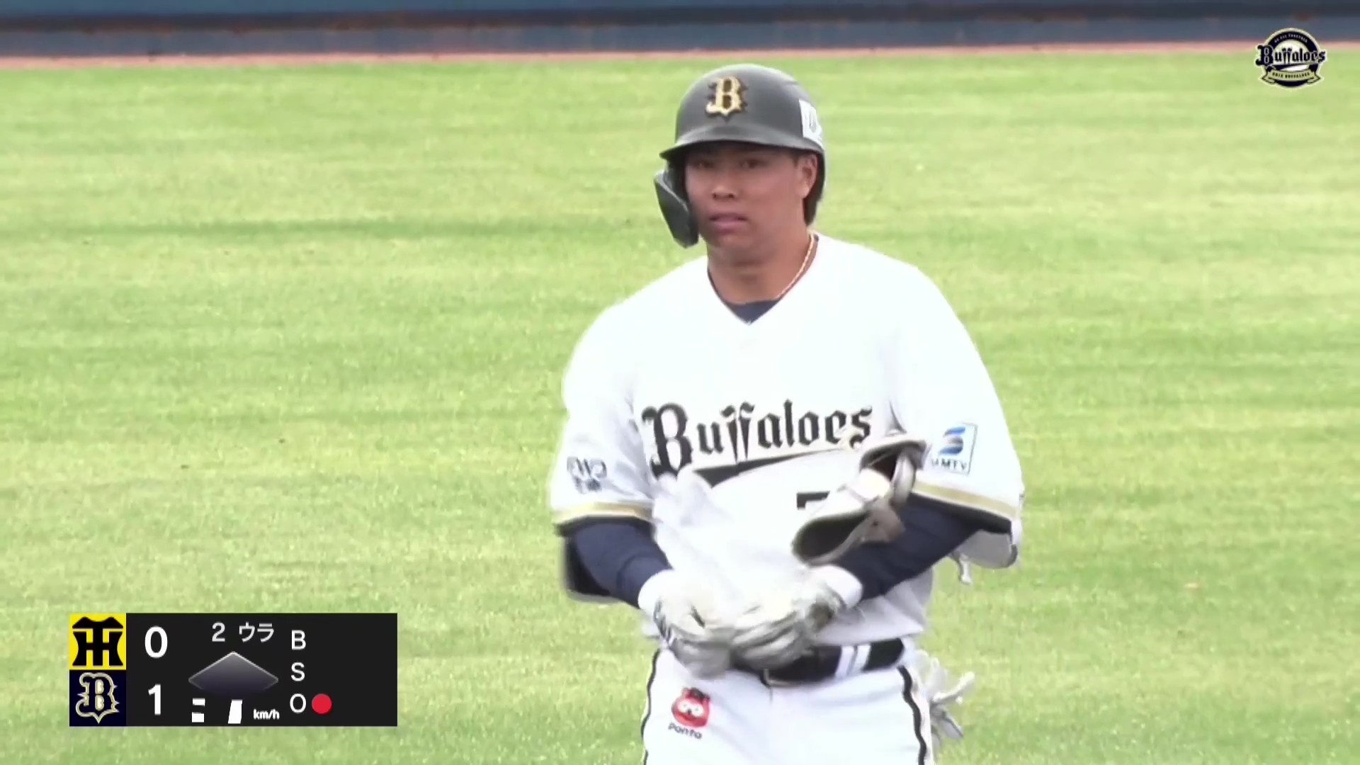 【ファーム】逆方向に伸びた!! バファローズ・横山聖哉 レフトへのタイムリー2ベース!! 2026年4月7日 オリックス・バファローズ 対 阪神タイガース