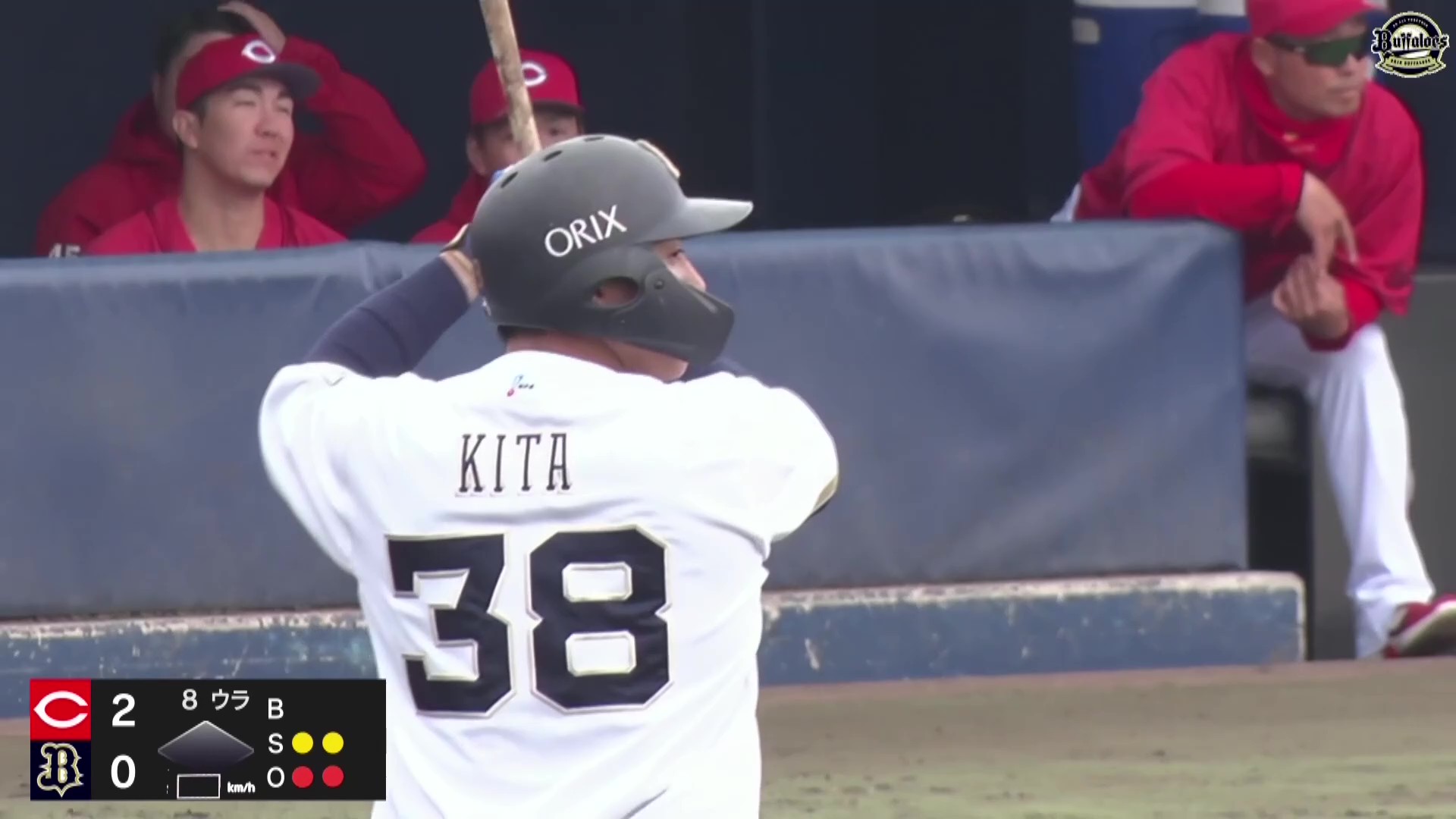 【ファーム】打撃好調!! バファローズ・来田涼斗 センターへヒットを放ちマルチ安打!! 2026年3月22日 オリックス・バファローズ 対 広島東洋カープ