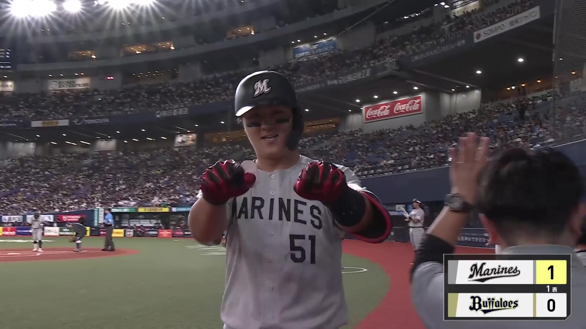 【1回表】キャリアハイの第17号!! マリーンズ・山口航輝 レフトへ先制のソロHRを放つ!! 2026年7月26日 オリックス・バファローズ 対 千葉ロッテマリーンズ